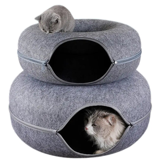 Donut Cat Bed and Tunnel Interactive Game