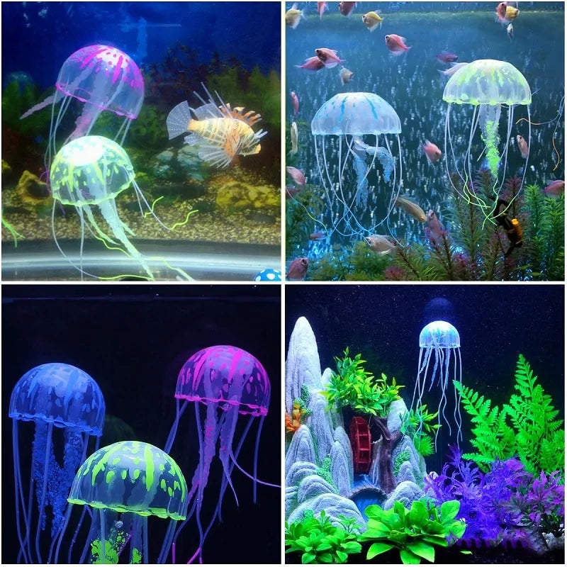 Artificial Swim Glowing Effect Jellyfish Aquarium Decoration