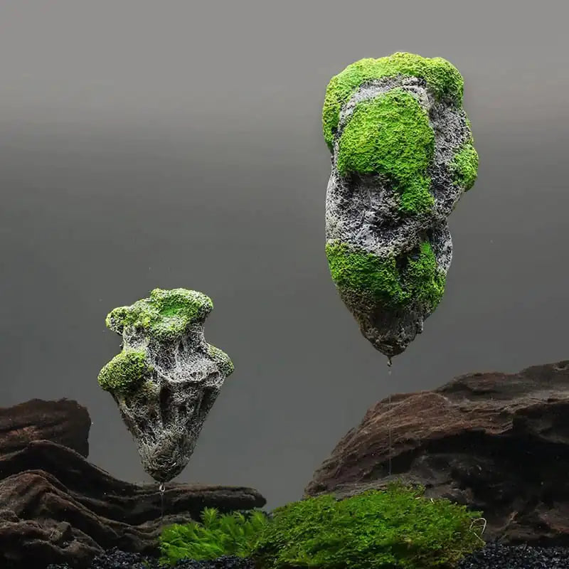 Floating Moss Rocks Aquarium Decorations